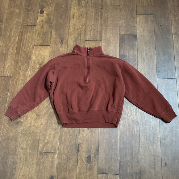 a new day Tops - Women’s Rust Half-Zip Sweater